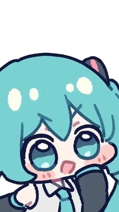 ai character: °  ChibiMiku。 background