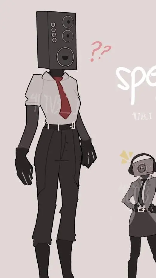 ai character: Large speker woman background