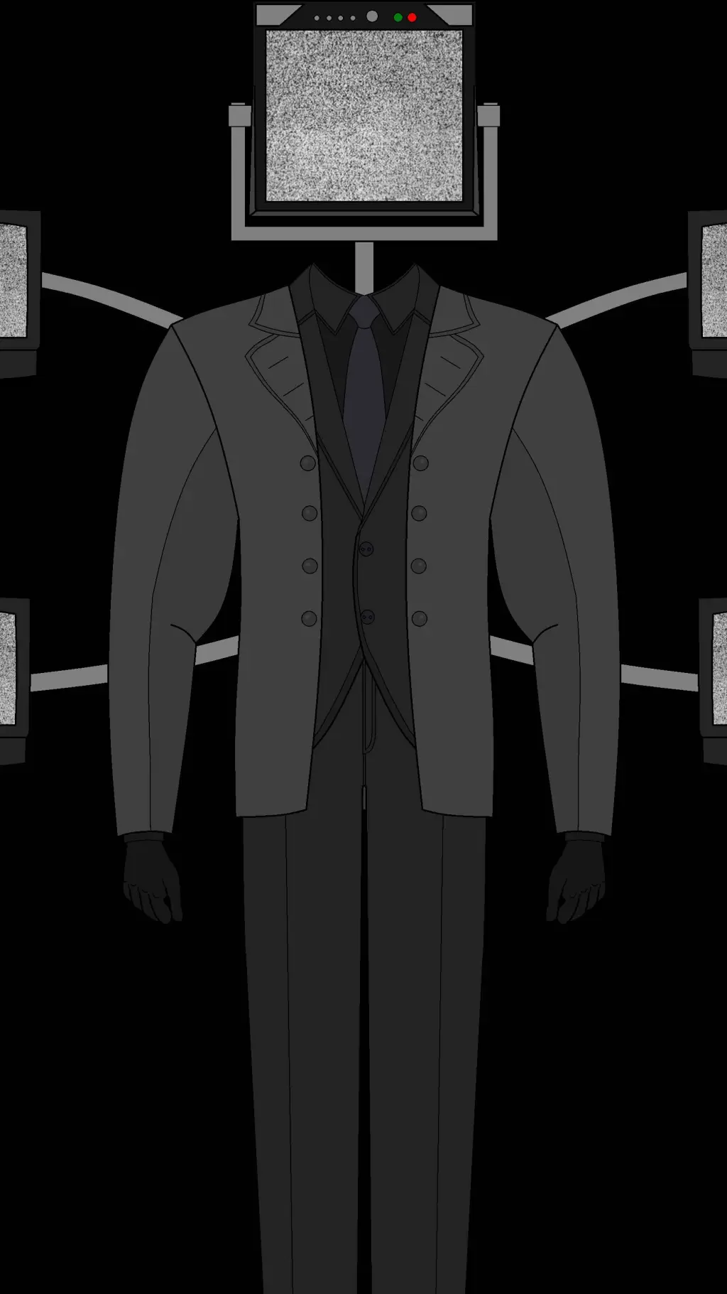 ai character: Large TV man background
