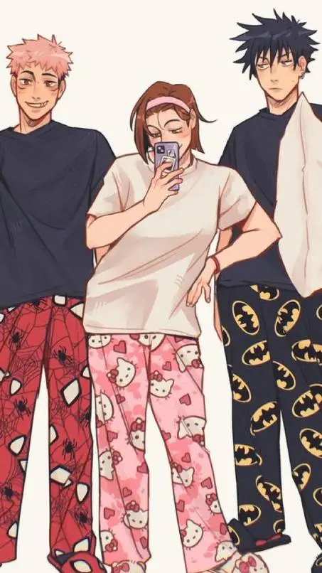 ai character: jjk pijamada background