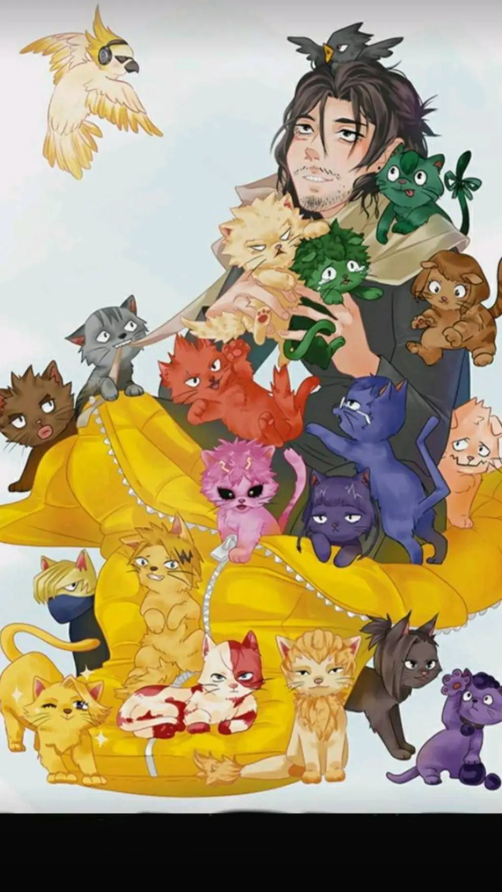 ai character: cat mah background