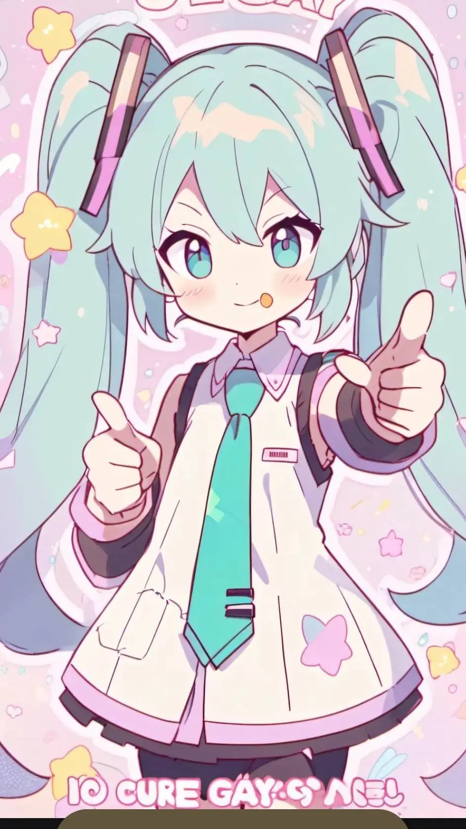 ai character: miku  background