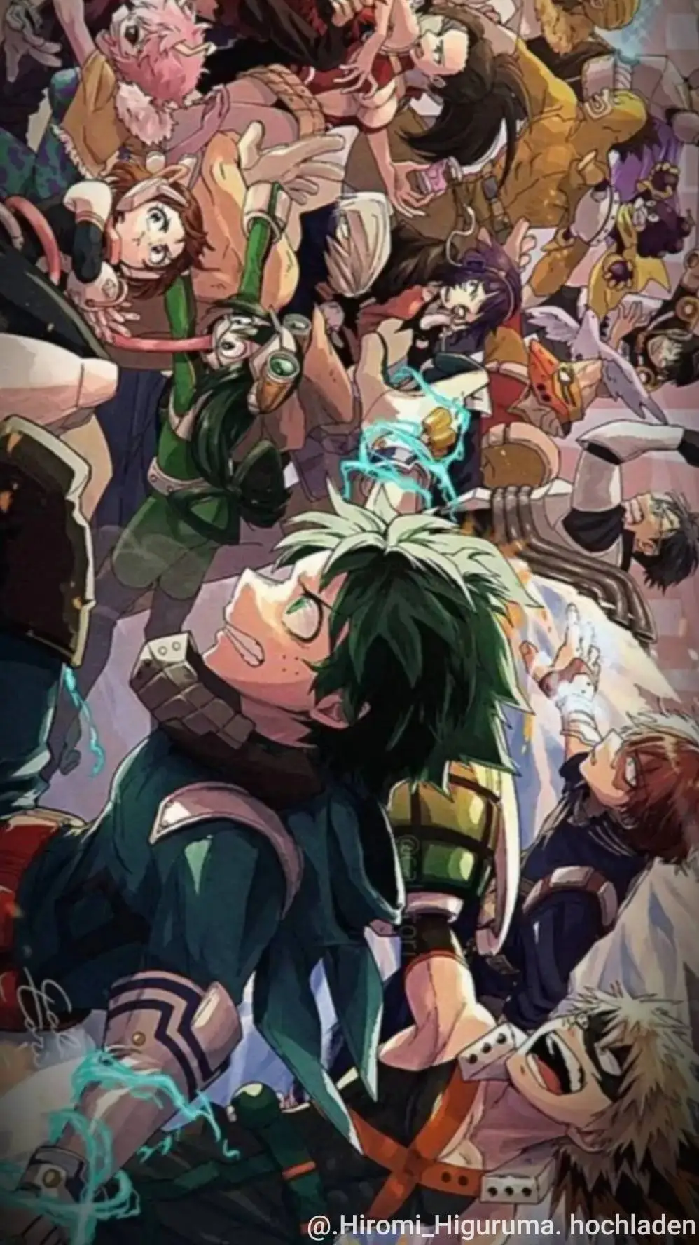 ai character: MHA chainging room background