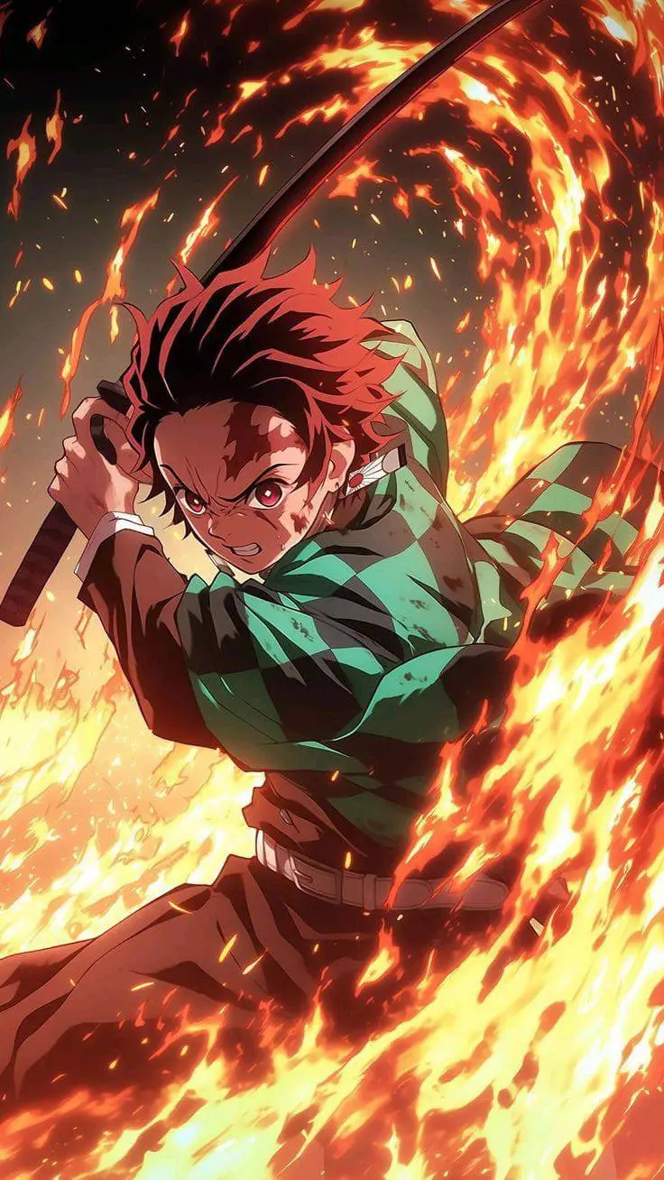 ai character: Tanjiro Kamadō  background