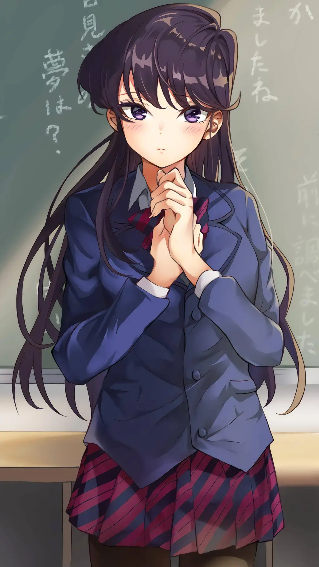 ai character: Komi  background