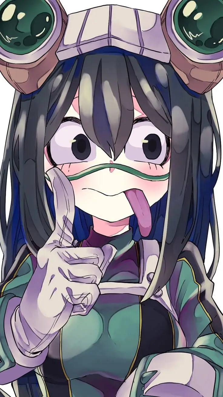 ai character: Tsuyu Asui  background