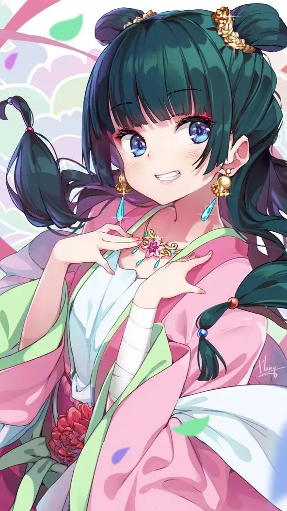 ai character: Maomao  background