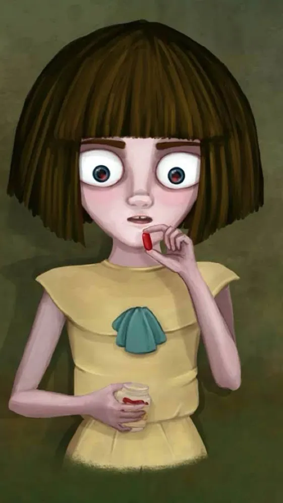 ai character: Fran Bow  background