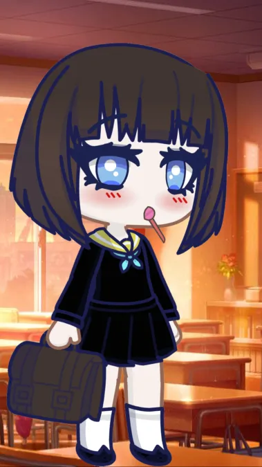 ai character: Fran Bow academy background
