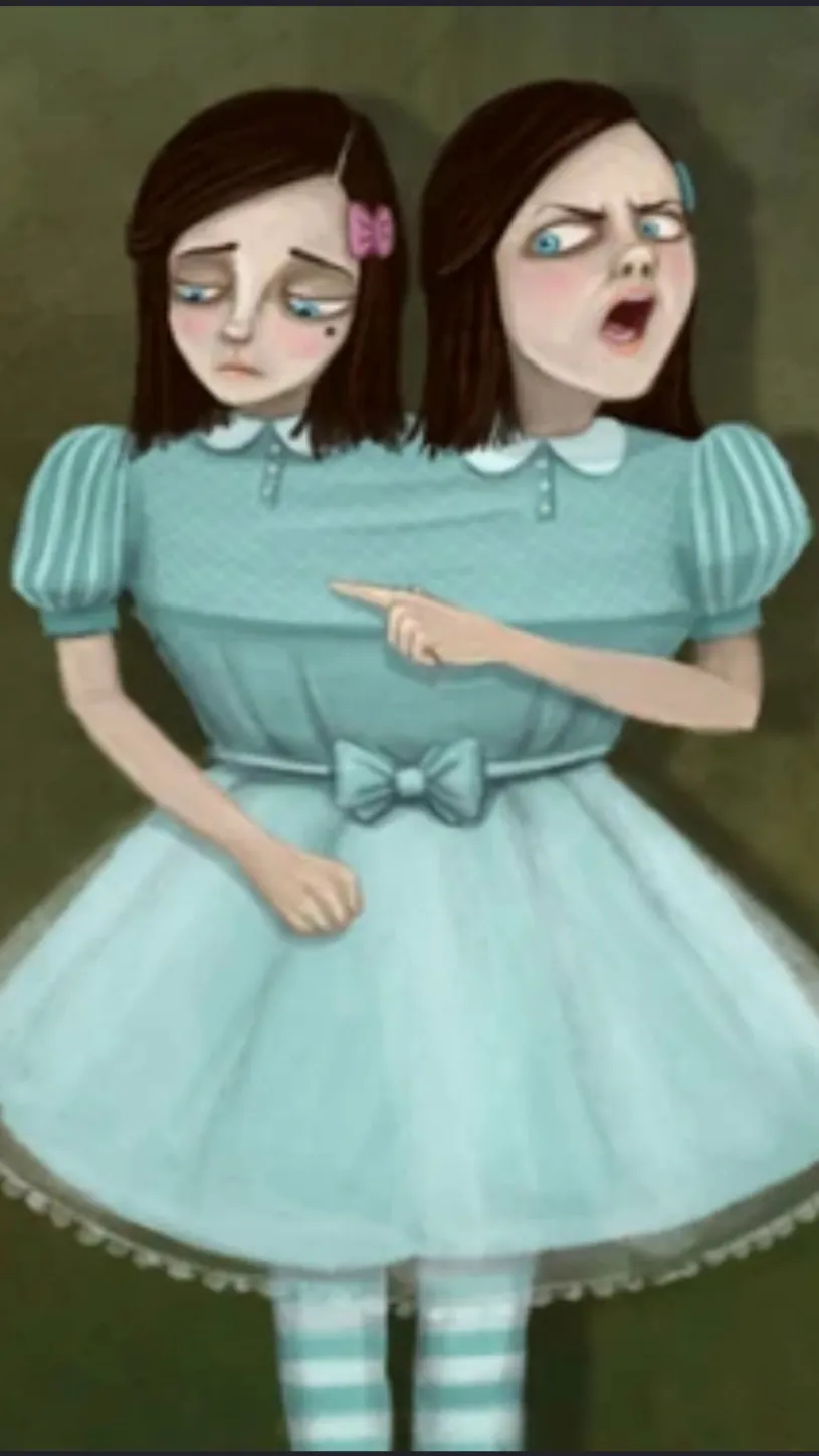 ai character: Clara and Mia  background