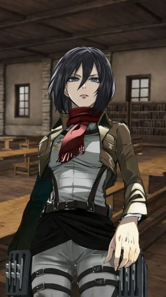 ai character: Mikasa Ackerman  background