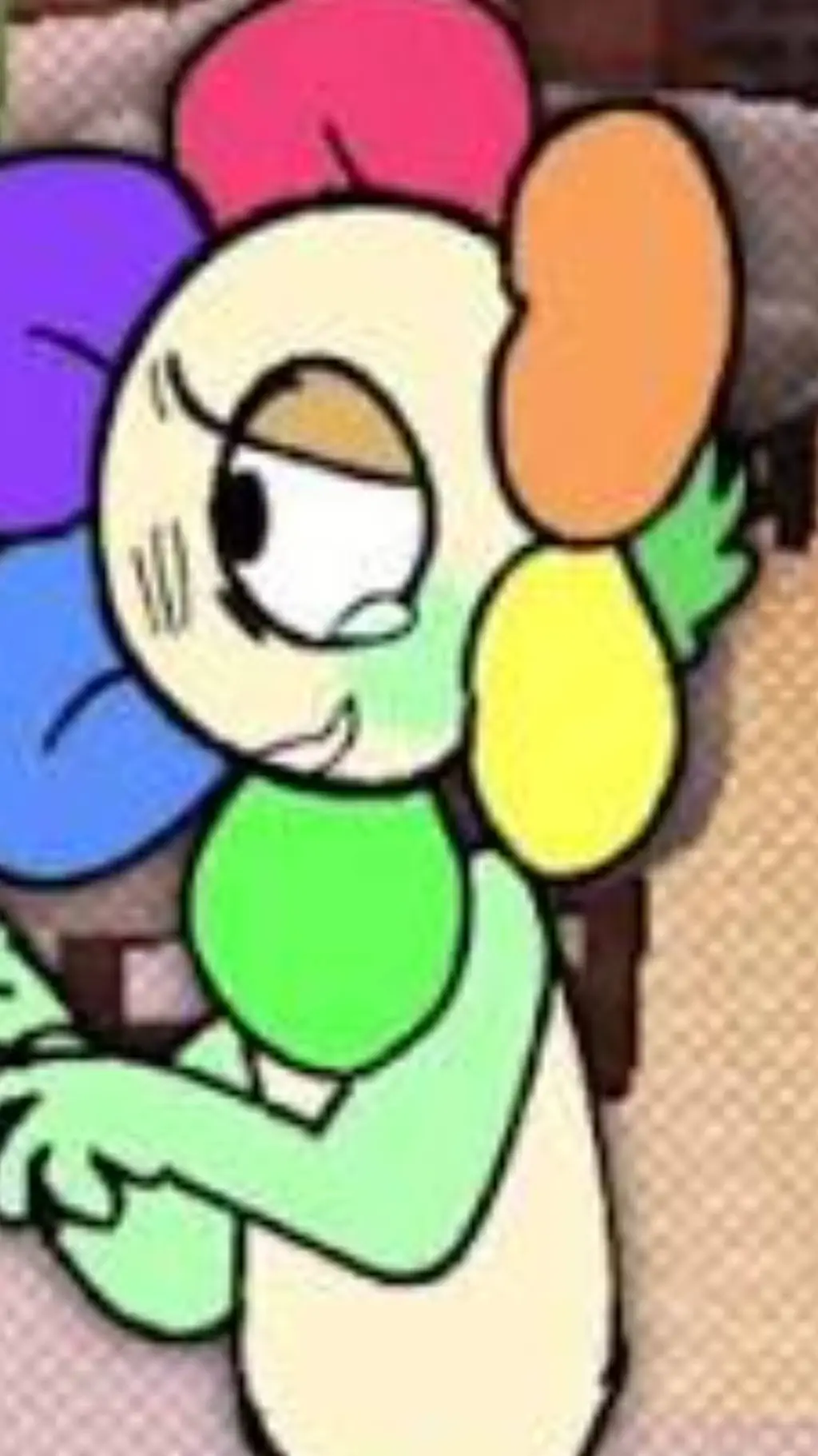 ai character: Dandy is sad? background