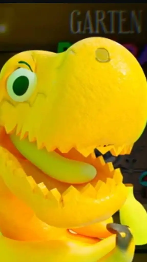 ai character: bananasurus rex  background