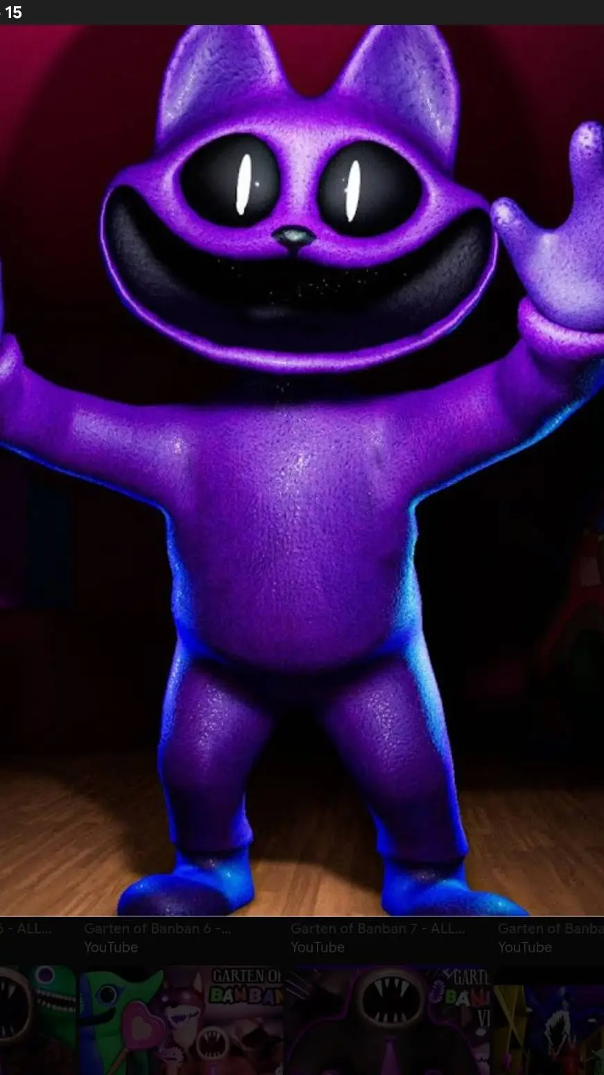 ai character: catnap monster  background