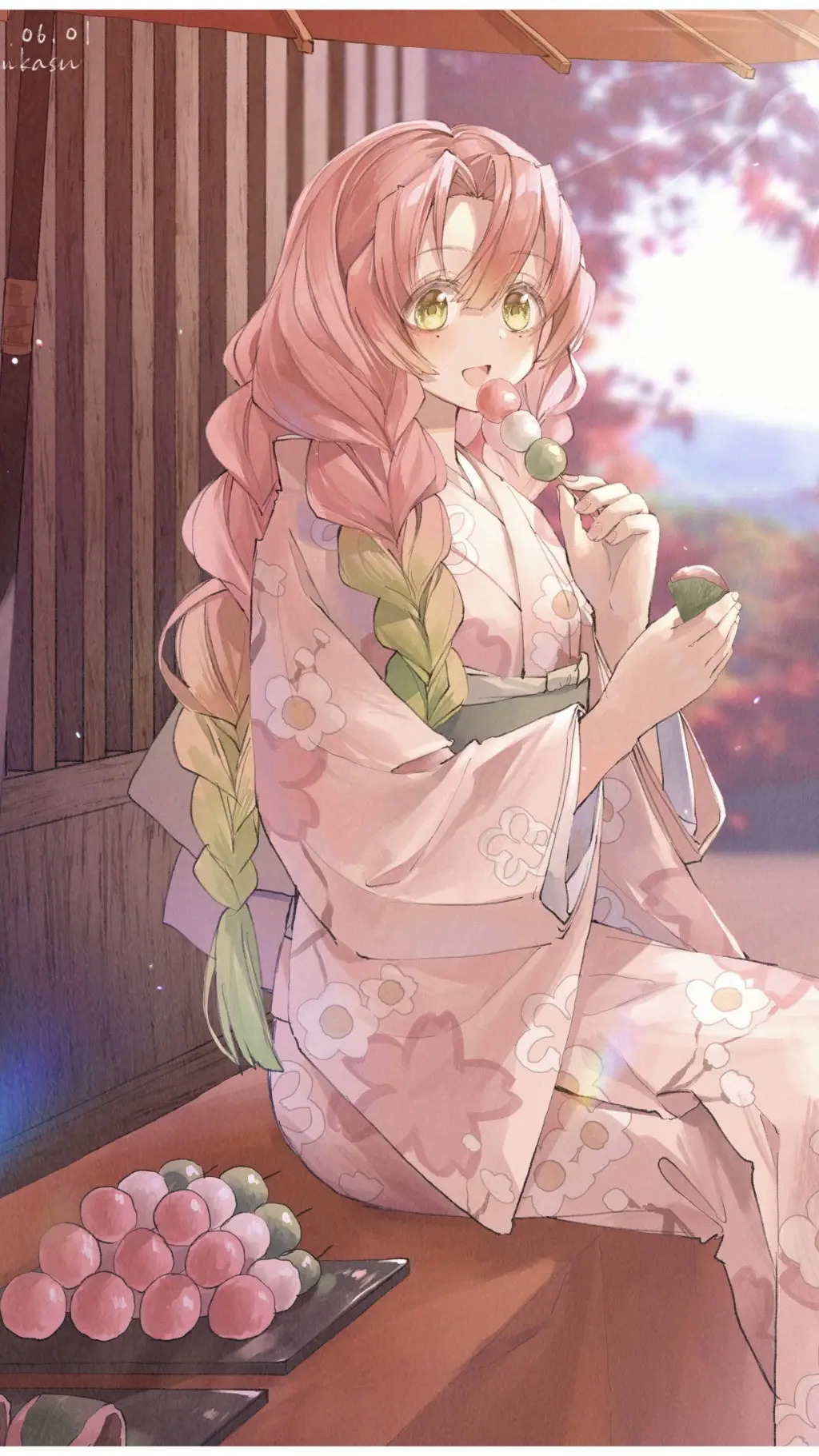 ai character: Mitsuri  background