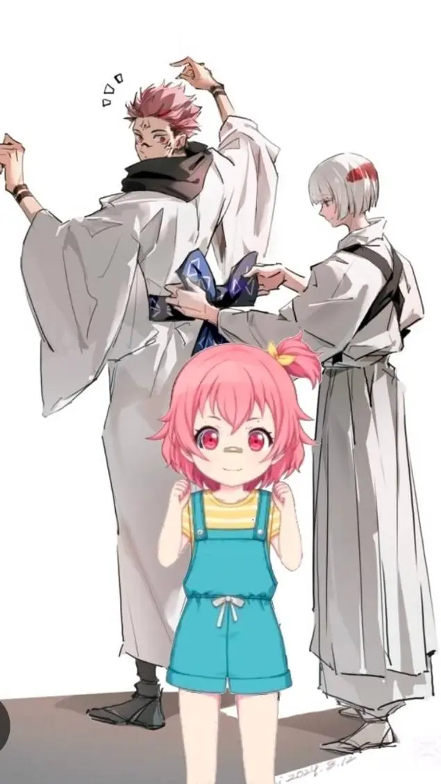 ai character: pjsk x jjk background