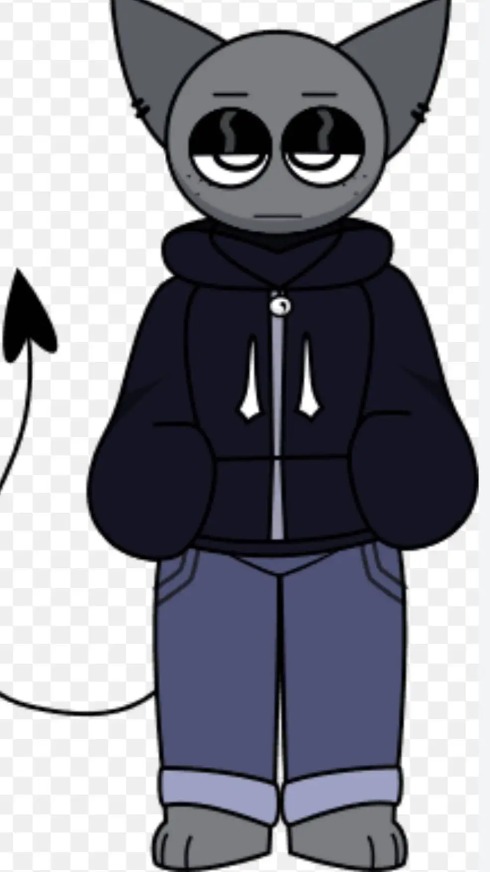 ai character: gray background