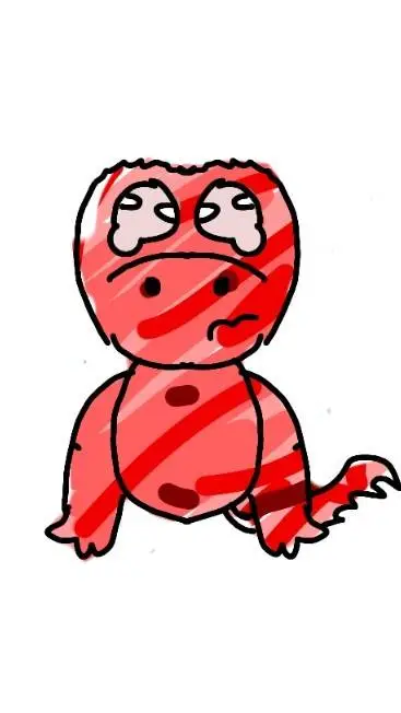 ai character: baby og meat man background