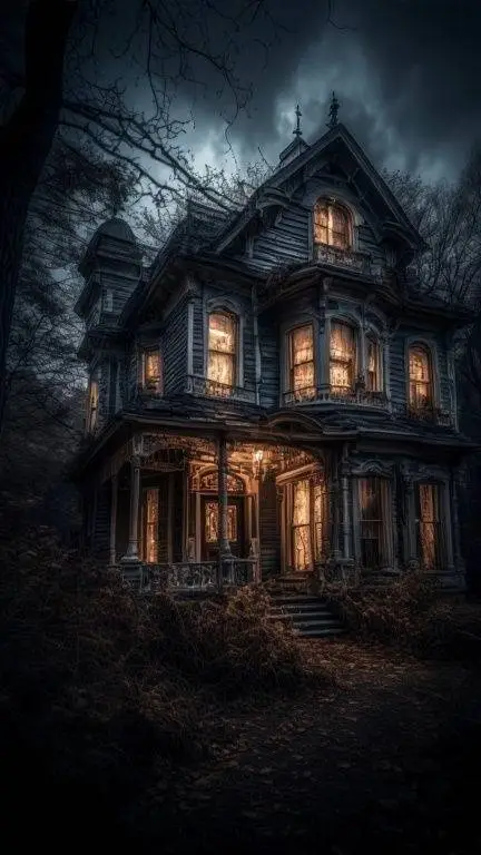 ai character: Haunted House background