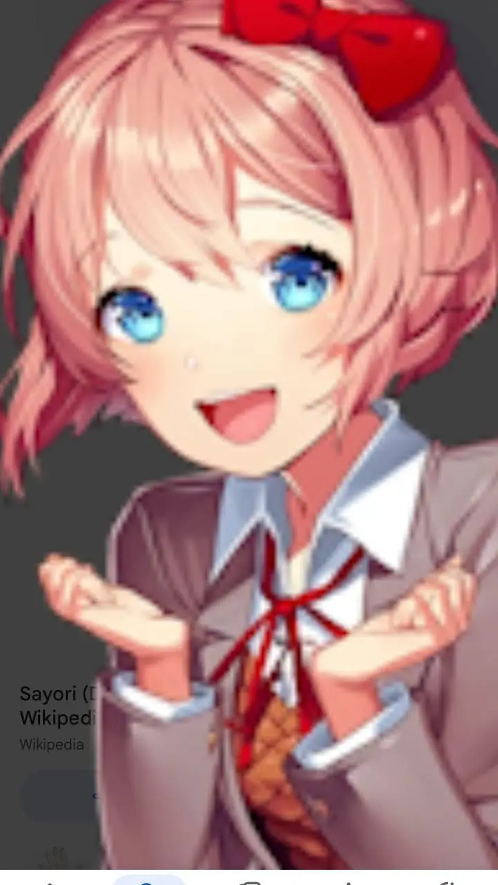 ai character: SAYORI!!!!!1!1!1!1 background