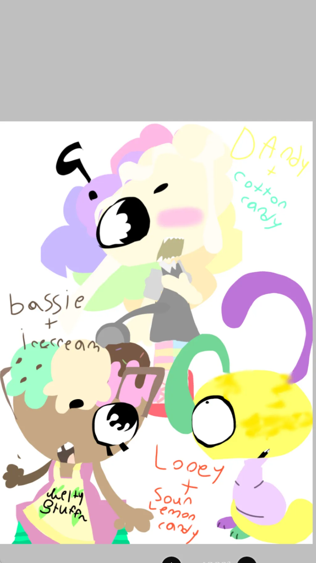 ai character: CANDY'S WORLD!  background