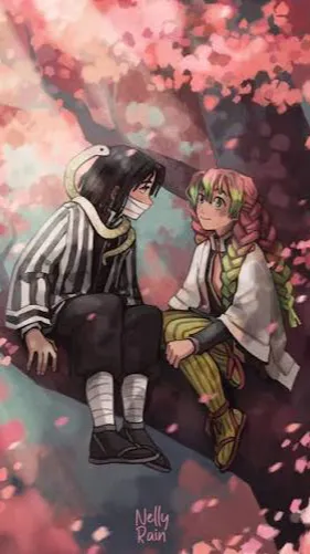 ai character: Obi x mitsuri 💔 background