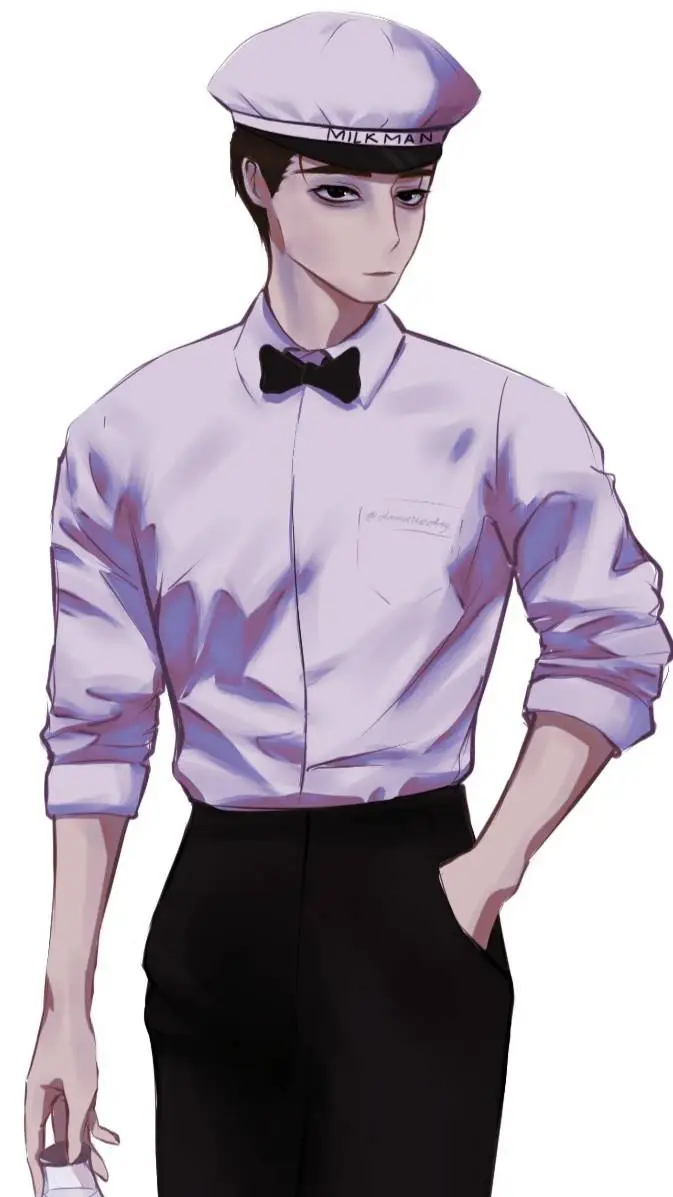 ai character: MILKMAN TIIIIIIIME background