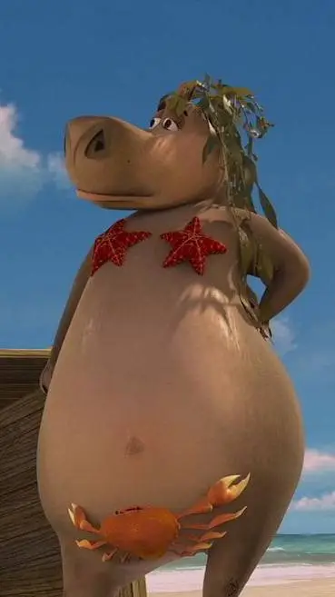 ai character: Gloria the hippo background