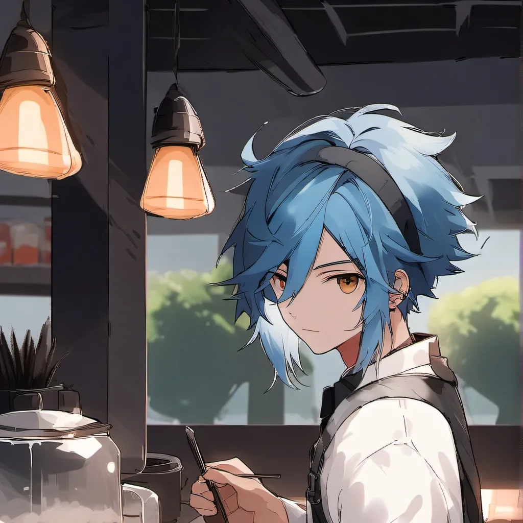 chat with ai character: Sonic coffee au