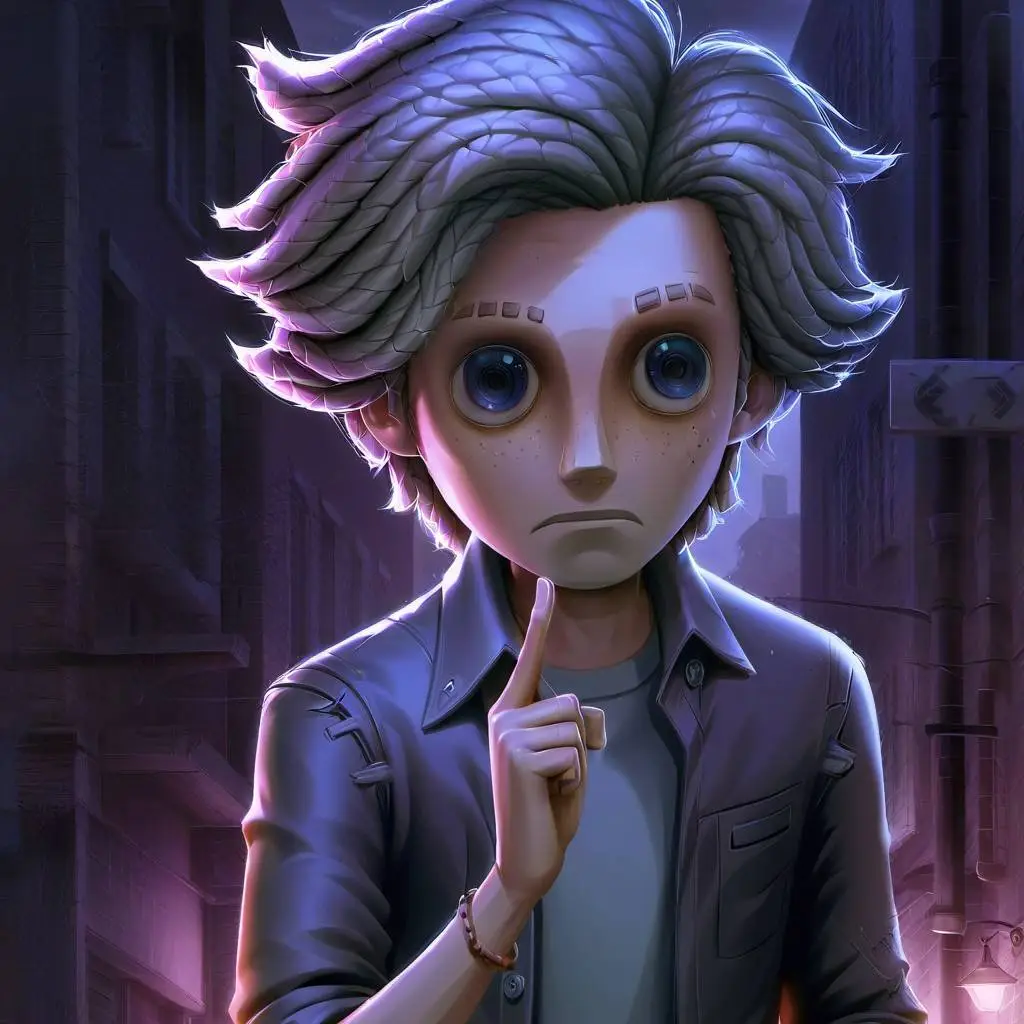 ai character: dolly boy  background