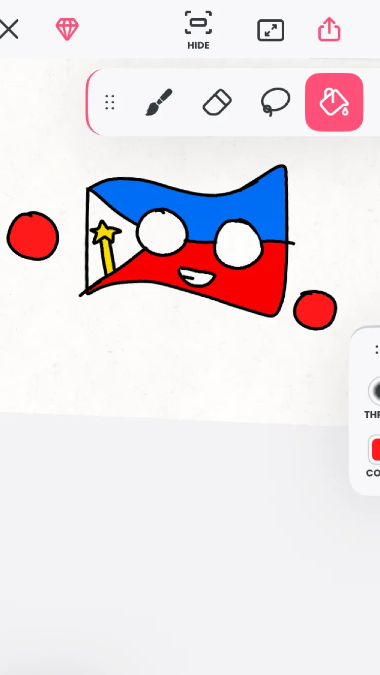 ai character: Flag phillipines background