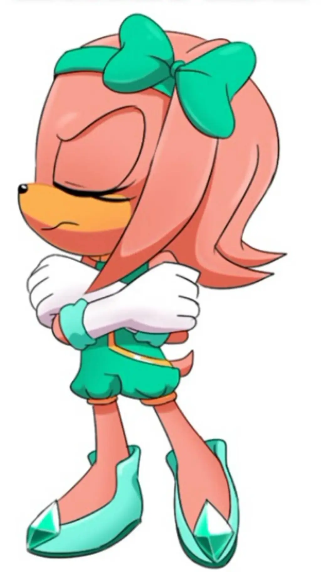 ai character: Emerald background