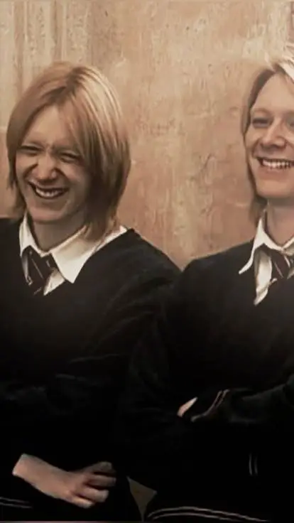 ai character: Fred and George  background