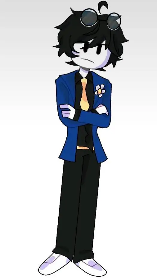 ai character: young scary Larry  background