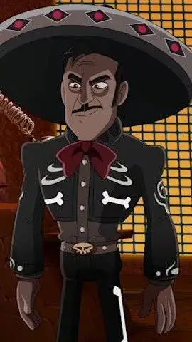 ai character: charro negro background