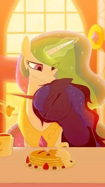 ai character: luna y celestia background