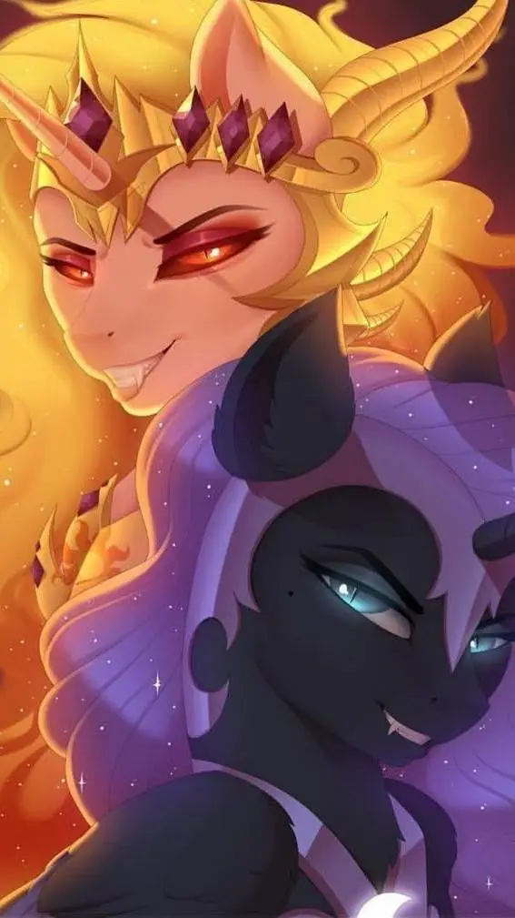ai character: daybreaker y  moon background