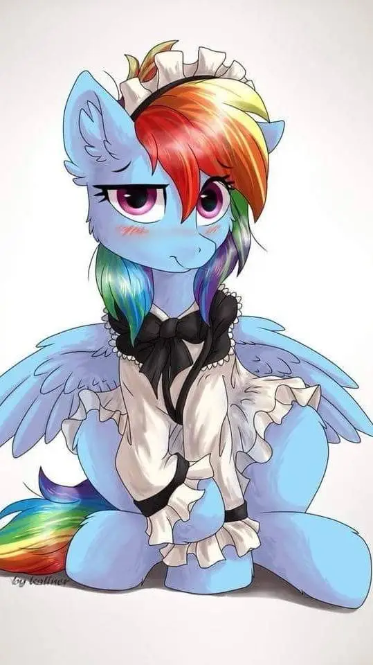 ai character: raimbow dash  background