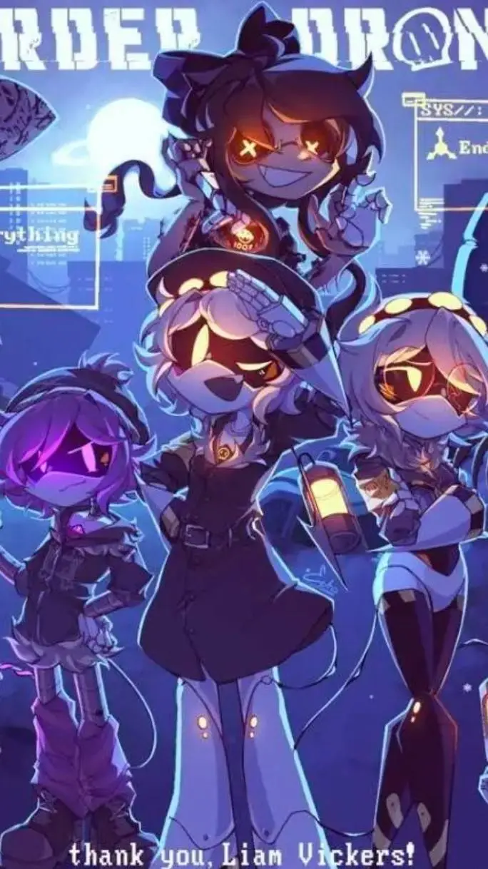 ai character: UZI, N, V, J background