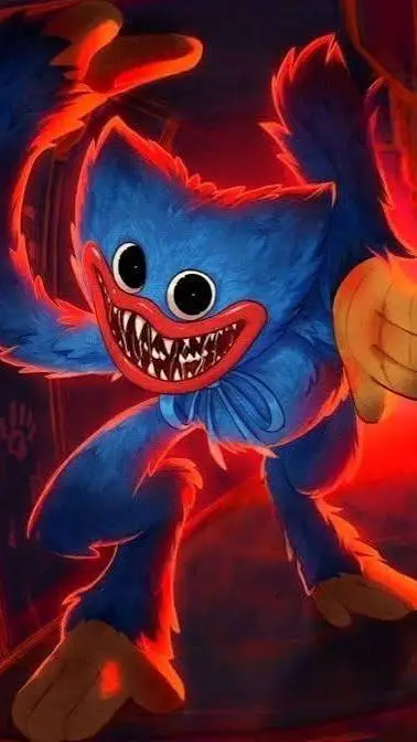 ai character: huggy wuggy  background