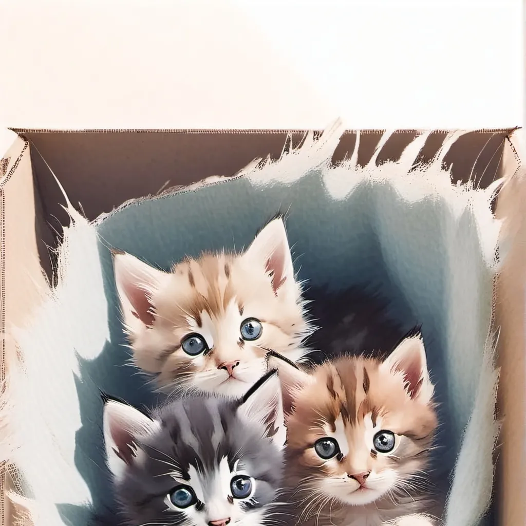 chat with ai character: kittens in the box
