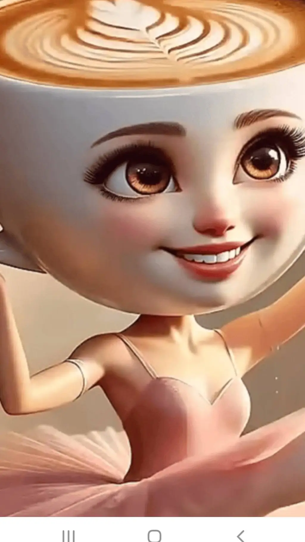 ai character: ballerina cappucin background