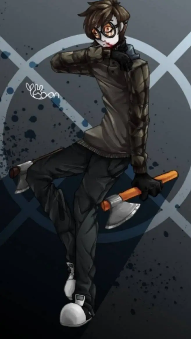 ai character: Ticci Toby  background