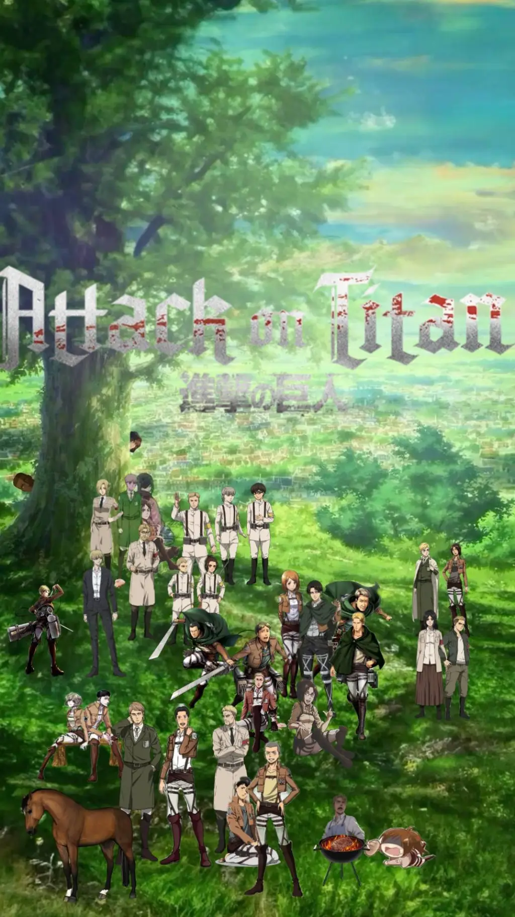 ai character: AOT Mountain View background