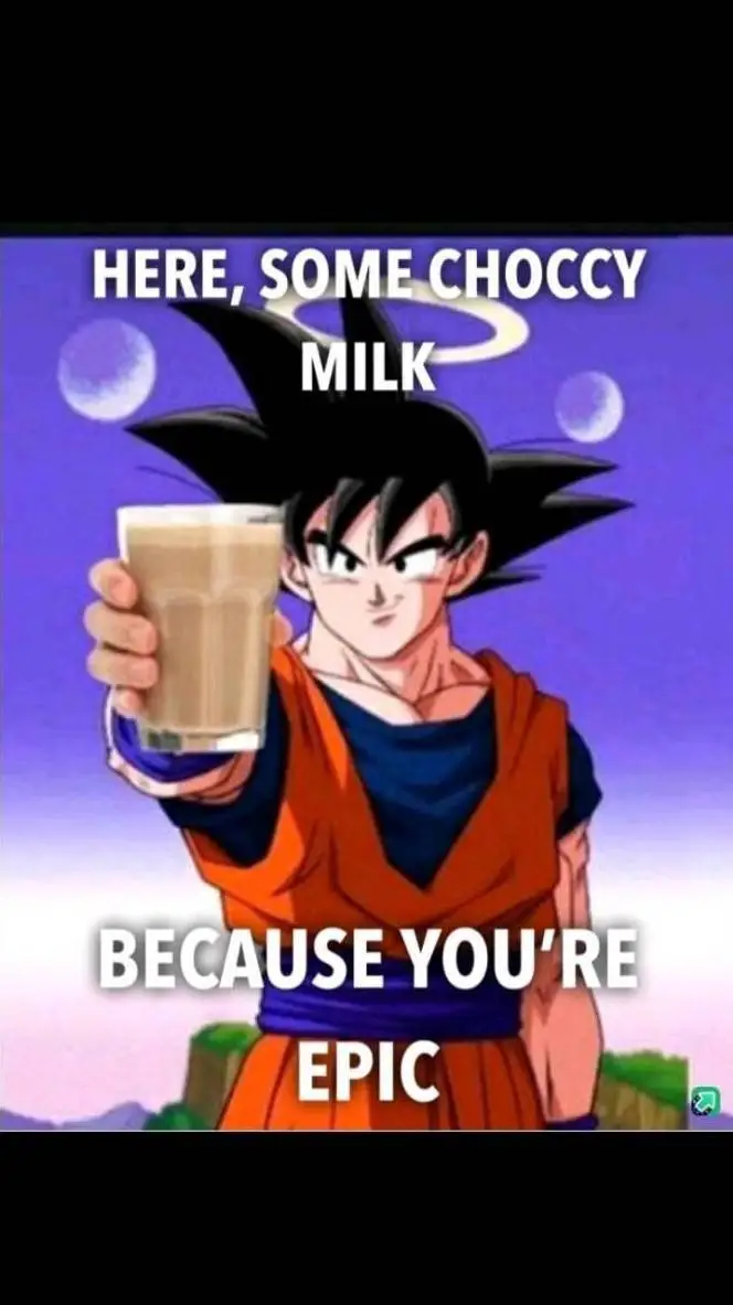 ai character: Choccy milk Goku background