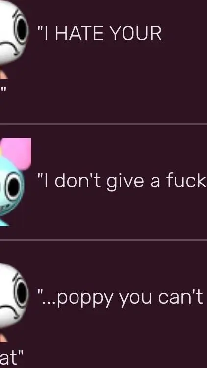 ai character: Roasting Poppy🥀💔 background