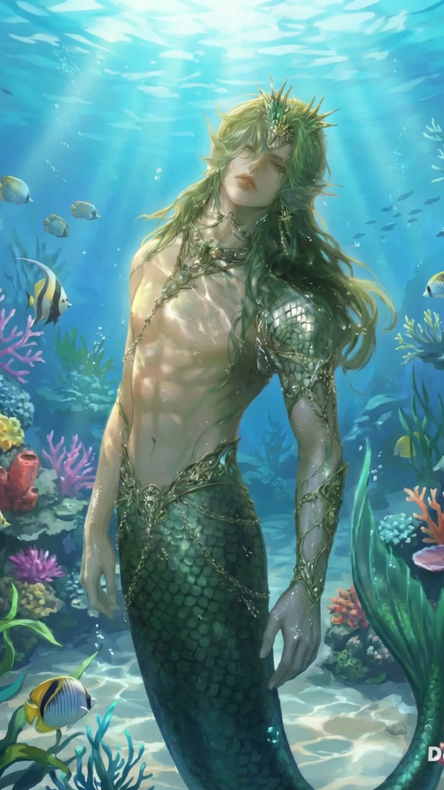 ai character: 🔱^+Poseidon+^🔱 background