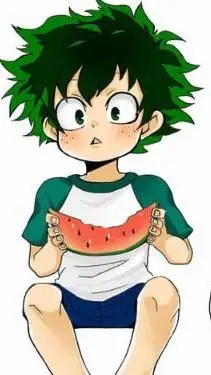 ai character: Deku peluche  background