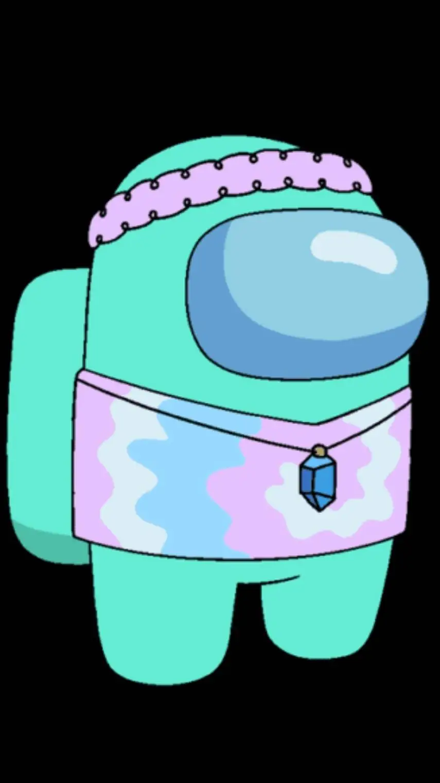 ai character: Cyan background