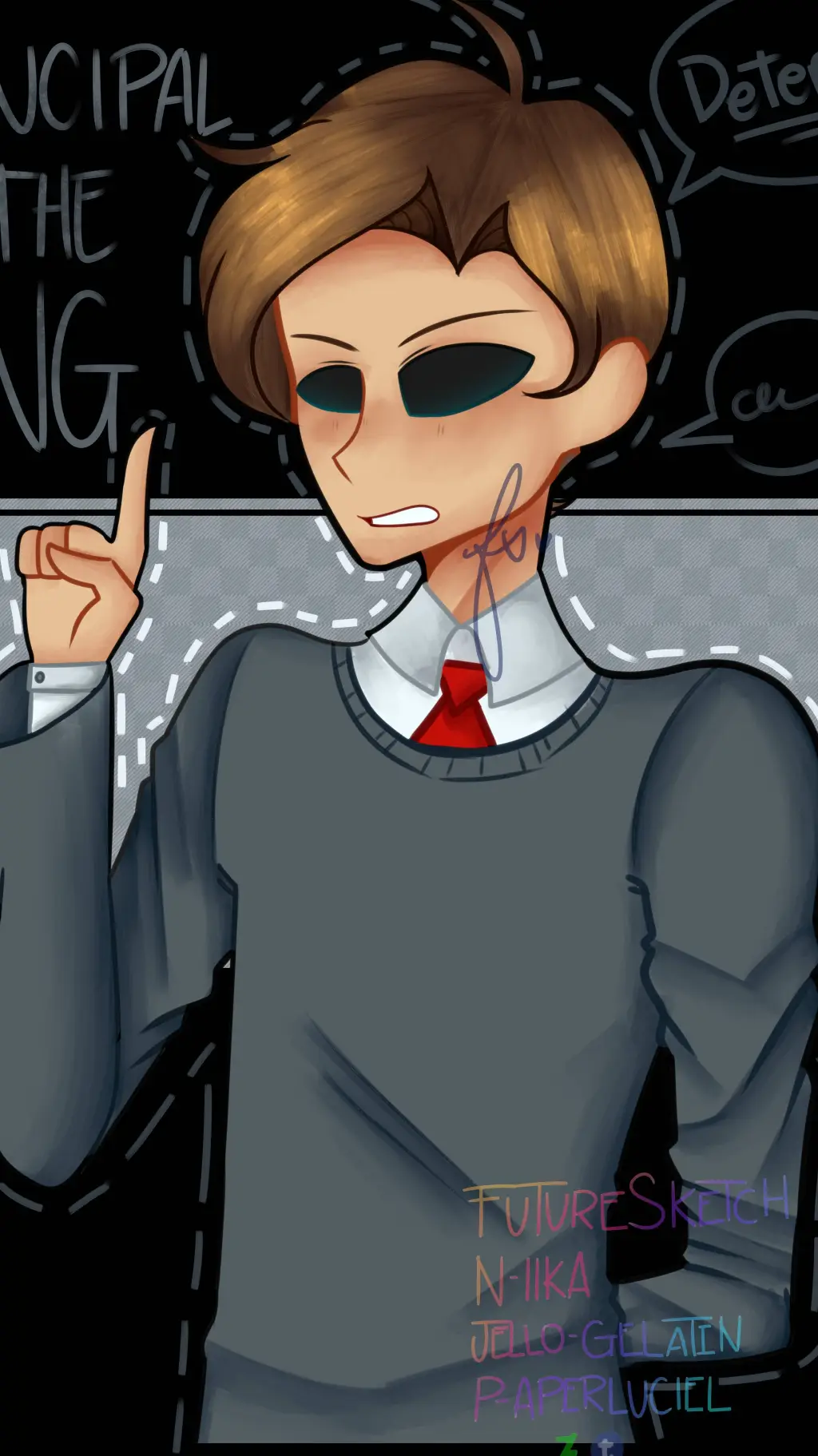 ai character: Principal  background